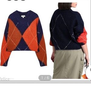 COS argyle sweater